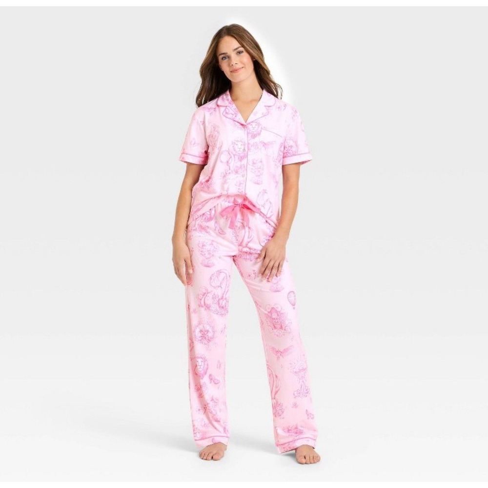 WICKED KATIE KIME Women's Lounge Pajama Set Pink GLINDA ELPHABA OZ SIZE XXS‎